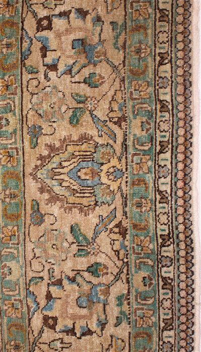 Tabriz White Square Hand Knotted 910 X 113 Area Rug 400-17083 Image 6
