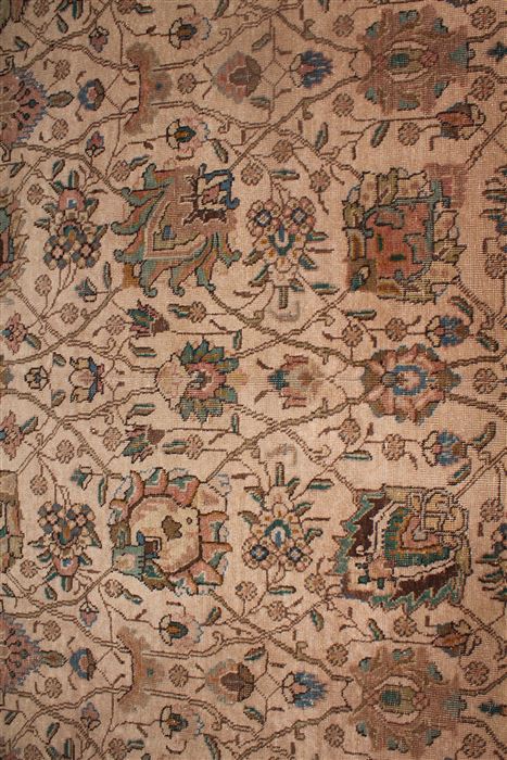 Tabriz White Square Hand Knotted 910 X 113 Area Rug 400-17083 Image 8