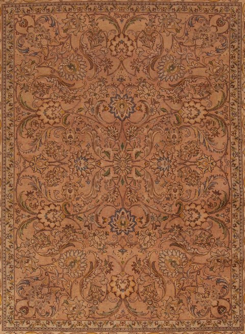 Tabriz Purple Hand Knotted 910 X 128 Area Rug 400-17085 Image 6