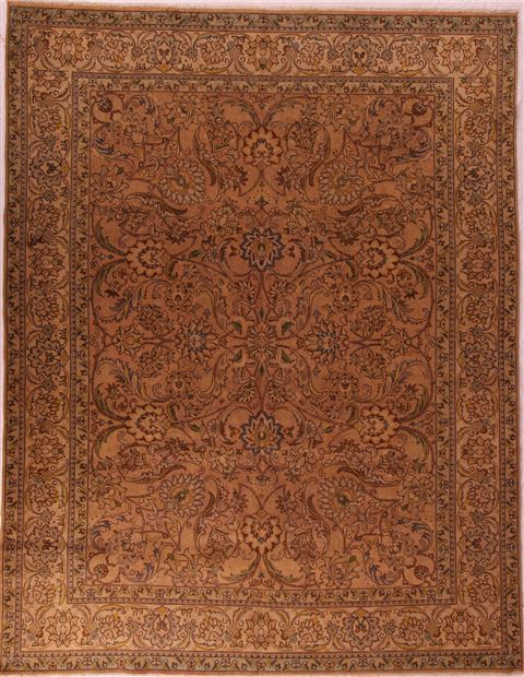 Tabriz Purple Hand Knotted 910 X 128 Area Rug 400-17085 Image 0