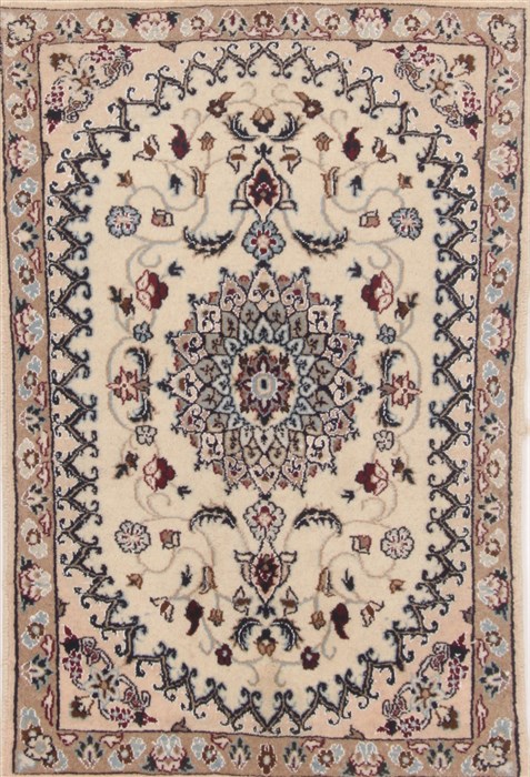 Nain Beige Hand Knotted 29 X 43  Area Rug 250-17088 Image 0
