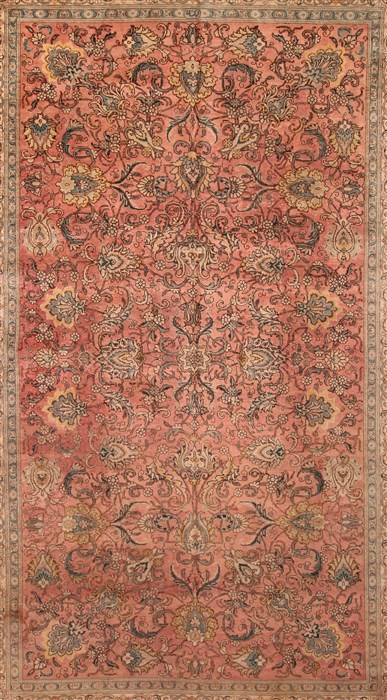 Tabriz Purple Hand Knotted 910 X 165 Area Rug 400-17091 Image 3