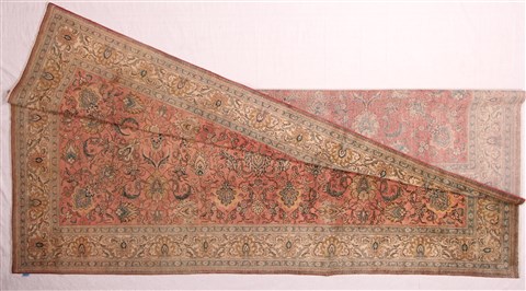 Tabriz Purple Hand Knotted 910 X 165 Area Rug 400-17091 Image 5