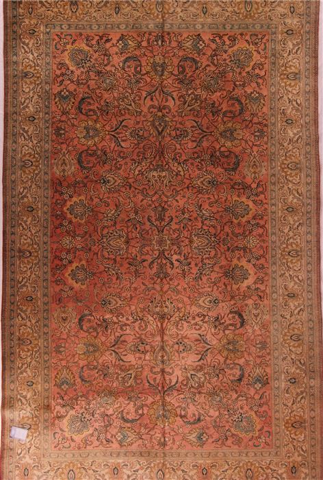 Tabriz Purple Hand Knotted 910 X 165 Area Rug 400-17091 Image 0