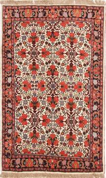 Bidjar Beige Hand Knotted 3'3" X 5'1"  Area Rug 251-17094