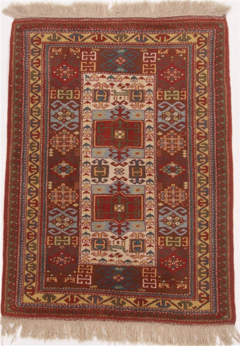 Kazak Brown Hand Knotted 38 X 411  Area Rug 251-17096 Image 0