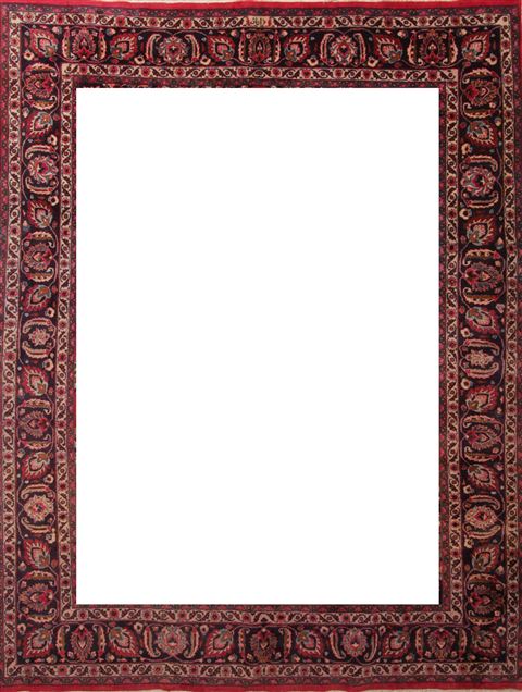 Mashad Purple Hand Knotted 98 X 126 Area Rug 400-17099 Image 4