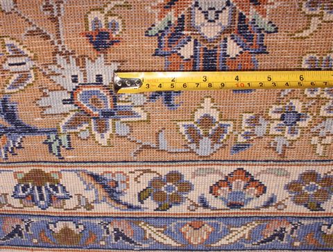 Kashan White Hand Knotted 101 X 130 Area Rug 400-17103 Image 14