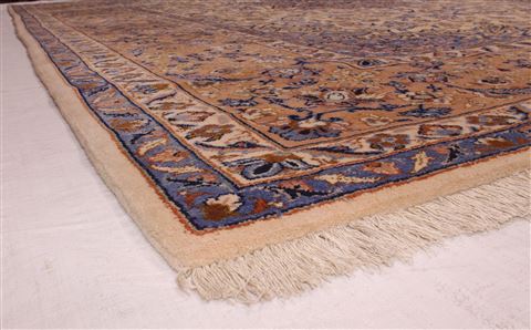Kashan White Hand Knotted 101 X 130 Area Rug 400-17103 Image 5