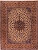 Kashan White Hand Knotted 101 X 130 Area Rug 400-17103 Thumb 0
