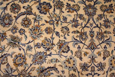 Kashan White Hand Knotted 911 X 135 Area Rug 400-17105 Image 5