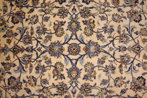 Kashan White Hand Knotted 911 X 135 Area Rug 400-17105 Image 6