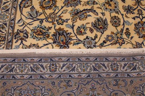 Kashan White Hand Knotted 911 X 135 Area Rug 400-17105 Image 8