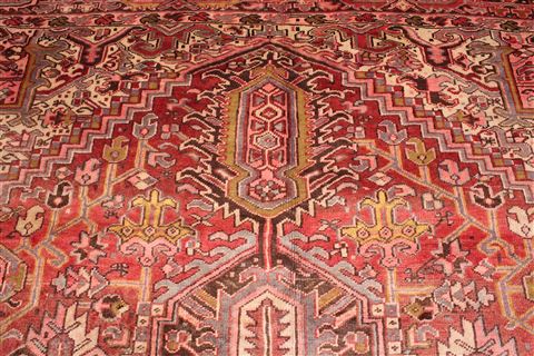 Heriz Red Hand Knotted 911 X 129 Area Rug 400-17112 Image 1