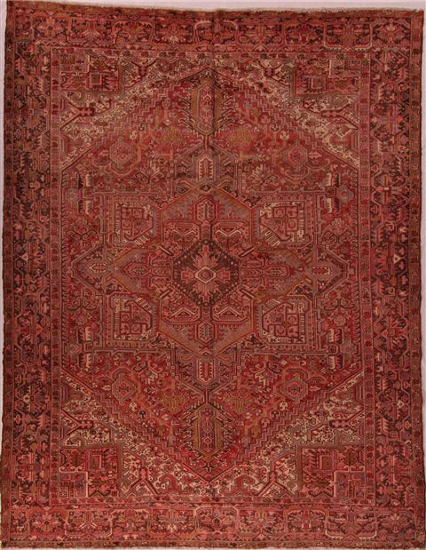 Heriz Red Hand Knotted 911 X 129 Area Rug 400-17112 Image 0
