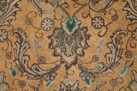 Tabriz Purple Square Hand Knotted 97 X 102 Area Rug 400-17119 Image 11
