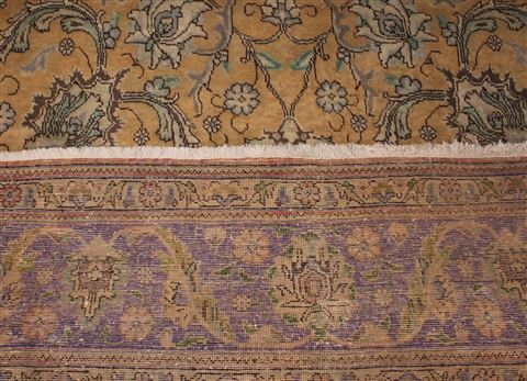 Tabriz Purple Square Hand Knotted 97 X 102 Area Rug 400-17119 Image 13