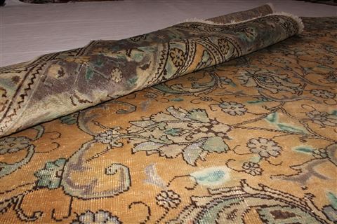 Tabriz Purple Square Hand Knotted 97 X 102 Area Rug 400-17119 Image 18