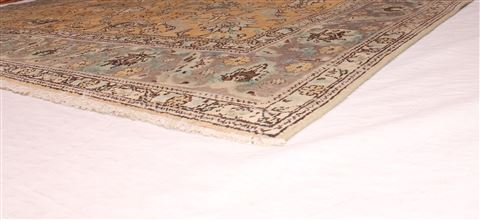 Tabriz Purple Square Hand Knotted 97 X 102 Area Rug 400-17119 Image 1