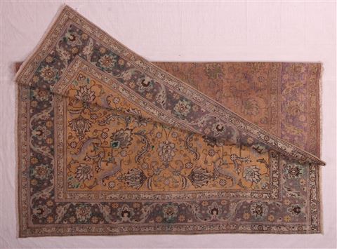 Tabriz Purple Square Hand Knotted 97 X 102 Area Rug 400-17119 Image 22