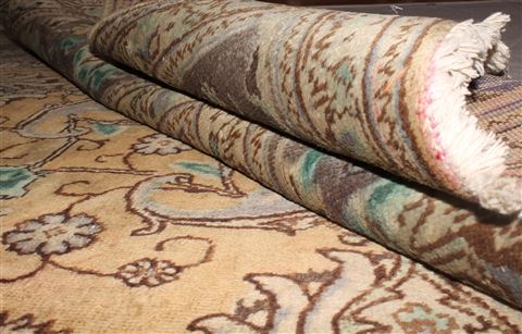 Tabriz Purple Square Hand Knotted 97 X 102 Area Rug 400-17119 Image 3