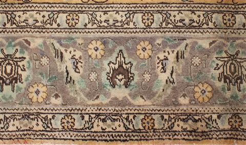 Tabriz Purple Square Hand Knotted 97 X 102 Area Rug 400-17119 Image 5