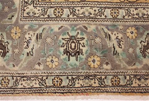 Tabriz Purple Square Hand Knotted 97 X 102 Area Rug 400-17119 Image 6