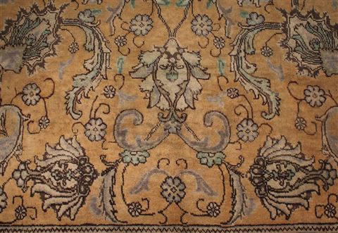 Tabriz Purple Square Hand Knotted 97 X 102 Area Rug 400-17119 Image 7