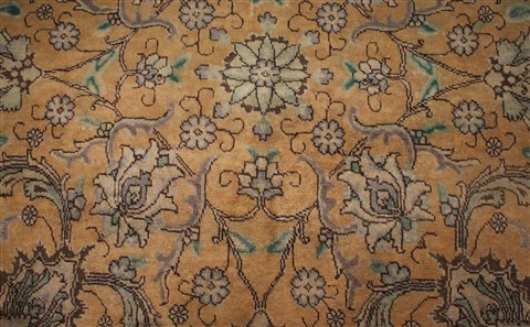 Tabriz Purple Square Hand Knotted 97 X 102 Area Rug 400-17119 Image 8