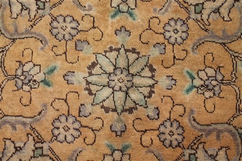 Tabriz Purple Square Hand Knotted 97 X 102 Area Rug 400-17119 Image 9