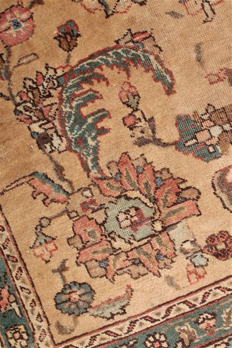 Tabriz Beige Hand Knotted 98 X 131 Area Rug 400-17121 Image 16