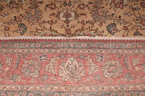Tabriz Beige Hand Knotted 98 X 131 Area Rug 400-17121 Image 19