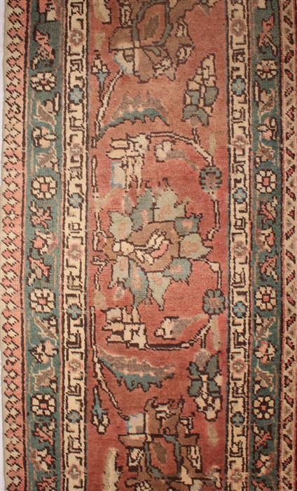 Tabriz Beige Hand Knotted 98 X 131 Area Rug 400-17121 Image 22