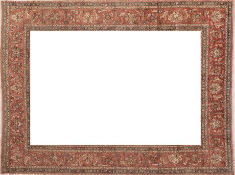 Tabriz Beige Hand Knotted 98 X 131 Area Rug 400-17121 Image 24