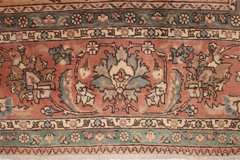 Tabriz Beige Hand Knotted 98 X 131 Area Rug 400-17121 Image 7