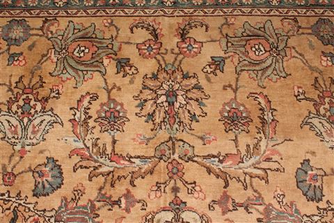 Tabriz Beige Hand Knotted 98 X 131 Area Rug 400-17121 Image 8