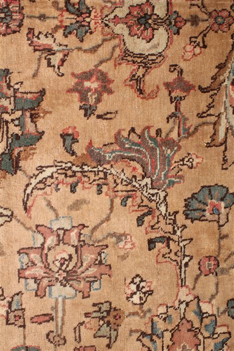 Tabriz Beige Hand Knotted 98 X 131 Area Rug 400-17121 Image 10