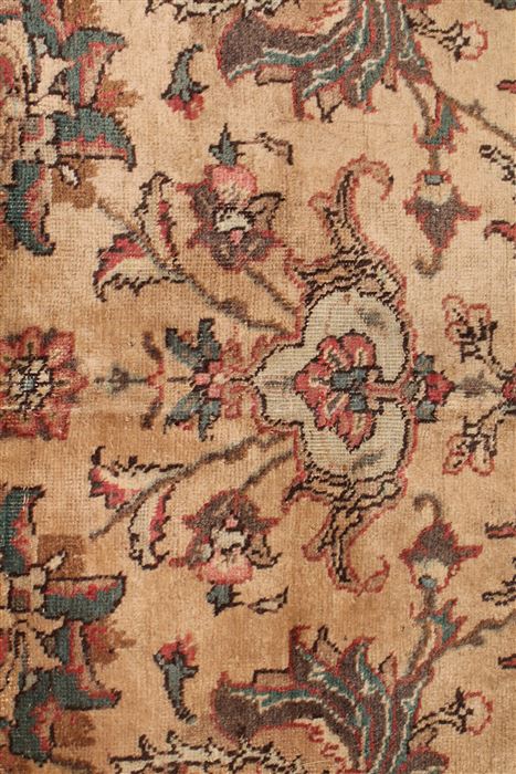 Tabriz Beige Hand Knotted 98 X 131 Area Rug 400-17121 Image 11