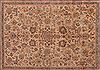 Tabriz Beige Hand Knotted 98 X 131  Area Rug 400-17121 Thumb 5