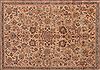 Tabriz Beige Hand Knotted 98 X 131 Area Rug 400-17121 Thumb 5