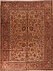 Tabriz Beige Hand Knotted 98 X 131  Area Rug 400-17121 Thumb 0