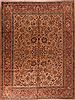 Tabriz Beige Hand Knotted 98 X 131 Area Rug 400-17121 Thumb 0