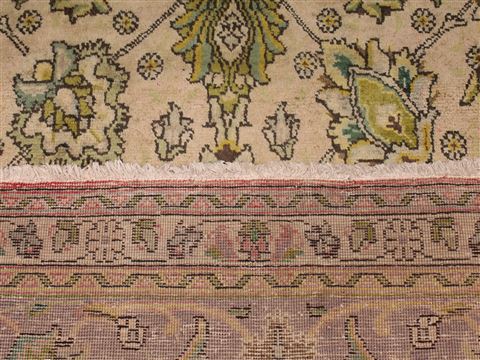 Tabriz Purple Hand Knotted 911 X 1210 Area Rug 400-17125 Image 16
