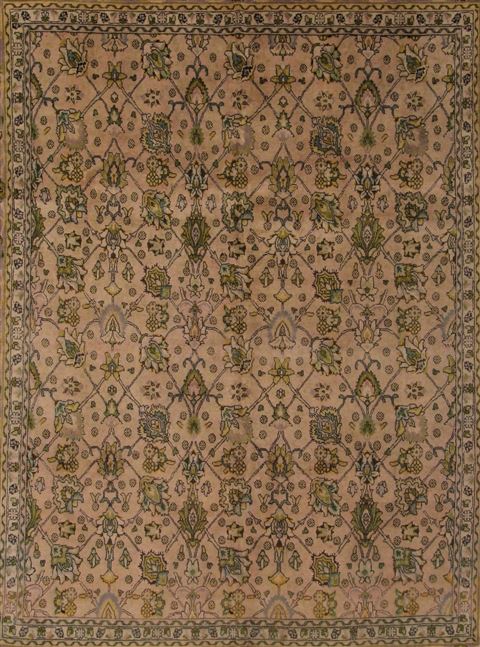 Tabriz Purple Hand Knotted 911 X 1210 Area Rug 400-17125 Image 4