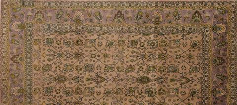 Tabriz Purple Hand Knotted 911 X 1210 Area Rug 400-17125 Image 5