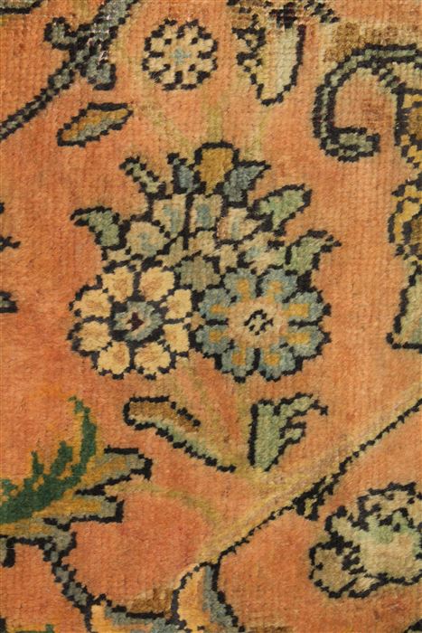 Tabriz Orange Square Hand Knotted 911 X 114 Area Rug 400-17126 Image 10