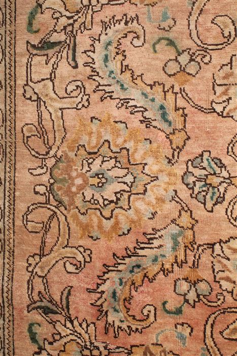 Tabriz Purple Square Hand Knotted 98 X 115 Area Rug 400-17128 Image 11