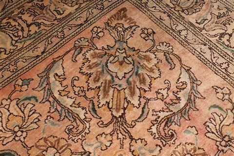 Tabriz Purple Square Hand Knotted 98 X 115 Area Rug 400-17128 Image 12