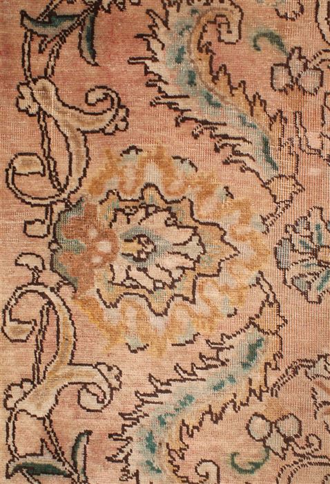 Tabriz Purple Square Hand Knotted 98 X 115 Area Rug 400-17128 Image 14