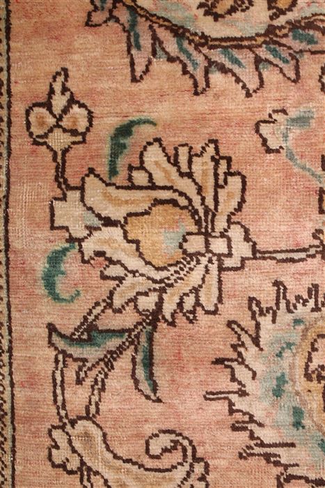 Tabriz Purple Square Hand Knotted 98 X 115 Area Rug 400-17128 Image 15